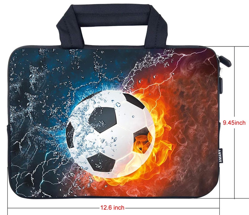AMARY 11.6" 12 inch Laptop case Neoprene Notebook Carrying Pouch Chromebook Bags Laptop Sleeve Ultrabook Case Tablet Cover Fit Apple MacBook Air HP DELL Lenovo Asus Samsung (Soccer) - Image 2